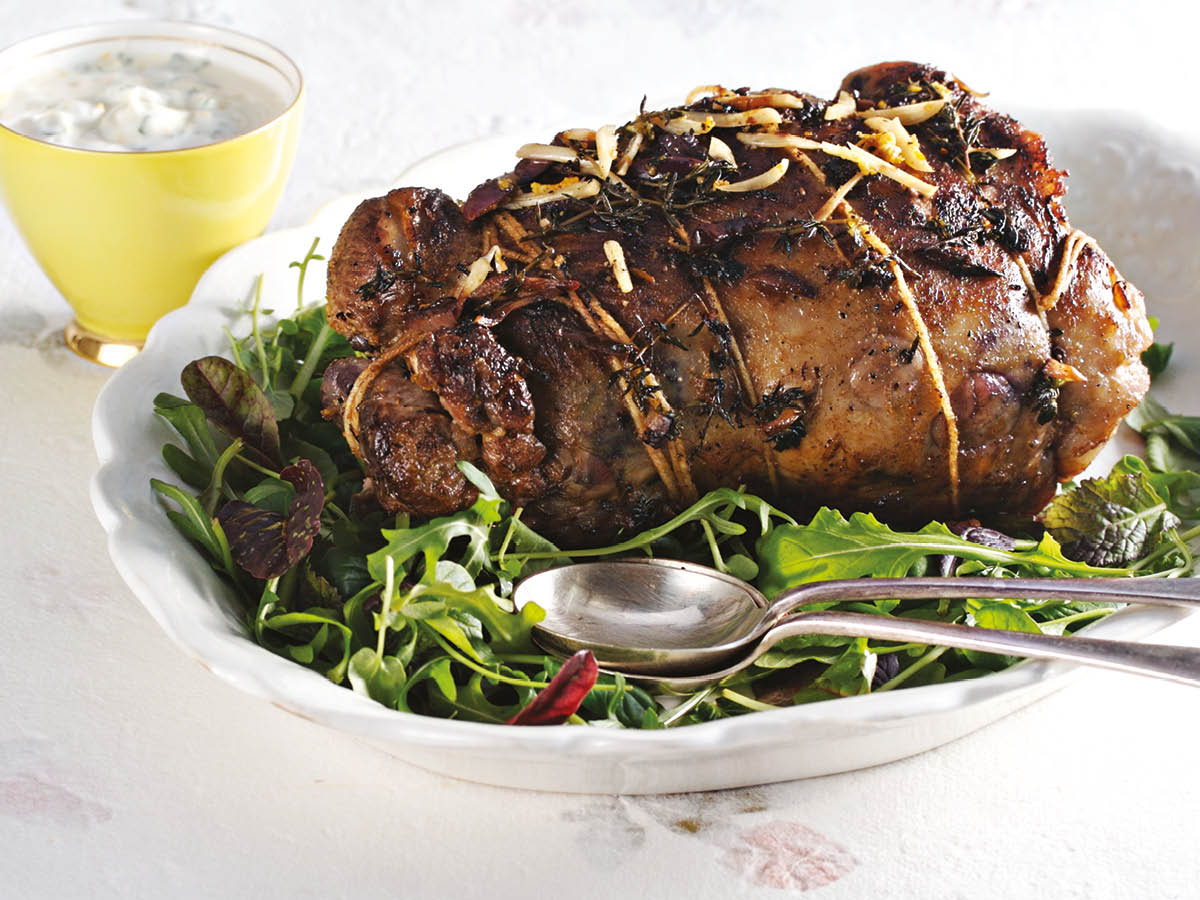 Mediterranean leg of lamb